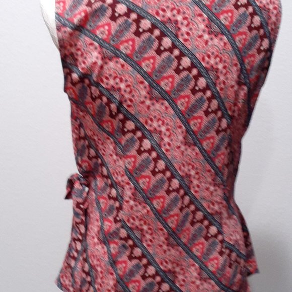 CATO Wraparound and Tie Style Top Shirt Blouse - Size Medium - Picture 6 of 8